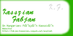 kasszian fabjan business card